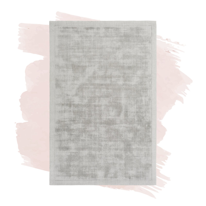 Foundstone Marcus Abstract Handmade Tufted Light Gray Area Rug